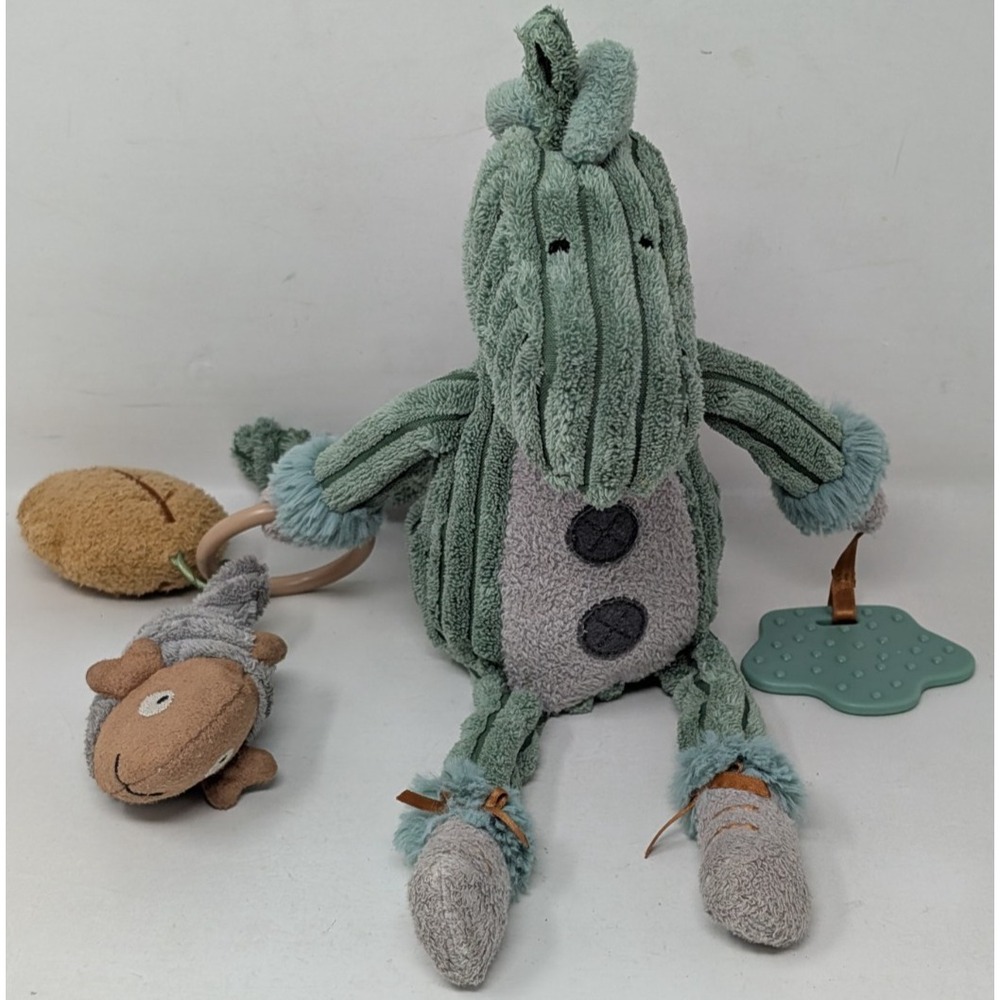 Jellycat Cordy Roy Baby Dino Jitter Soft Toy‎ Plush Baby Activity Green Croduroy